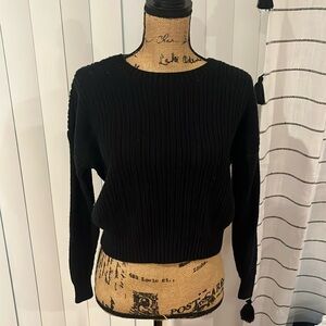 Hollister sexy black sweater with Open back
